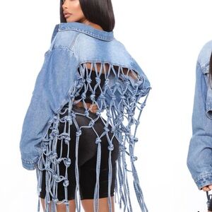 Dream catcher denim jacket from fashion nova size small